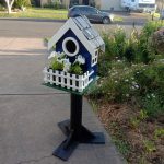 Dark Blue Bird Planter
